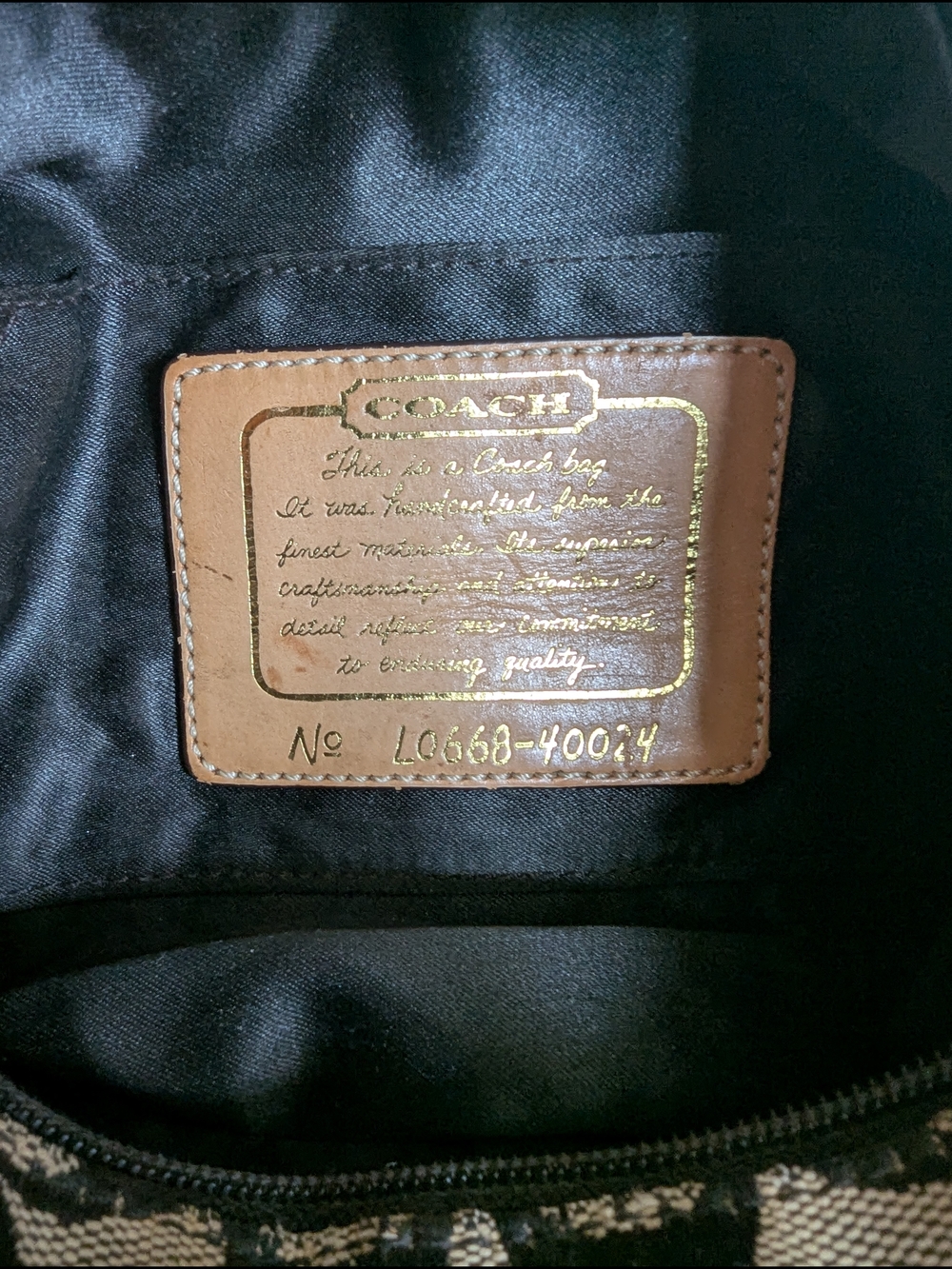 vintage Coach Signature Demi Pouch Handbag, - Picture 9 of 10